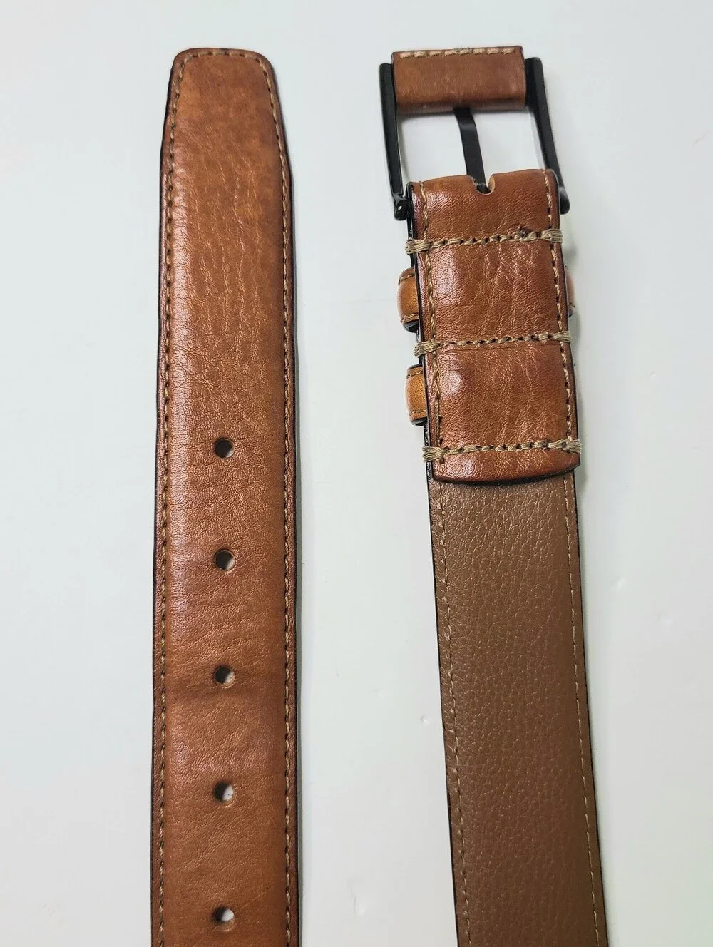 Joseph Abboud Handcrafted Leather-Wrapped Buckle Italian Leather Belt